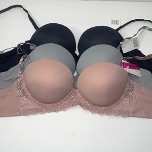 Bundle 3 Pieces Super Extra Push Up Extreme Padded Bombshell Multiway 3 Hook Bra